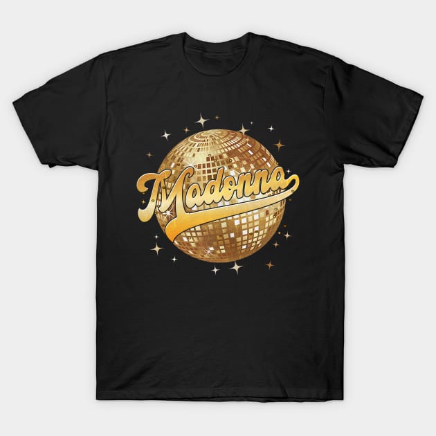 Love Heart Madonna Vintage Style Golden Madonna T-Shirt by Handsley Nguyen